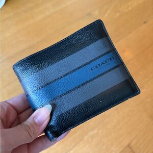 Coach Black and Gray Leather Men’s wallet